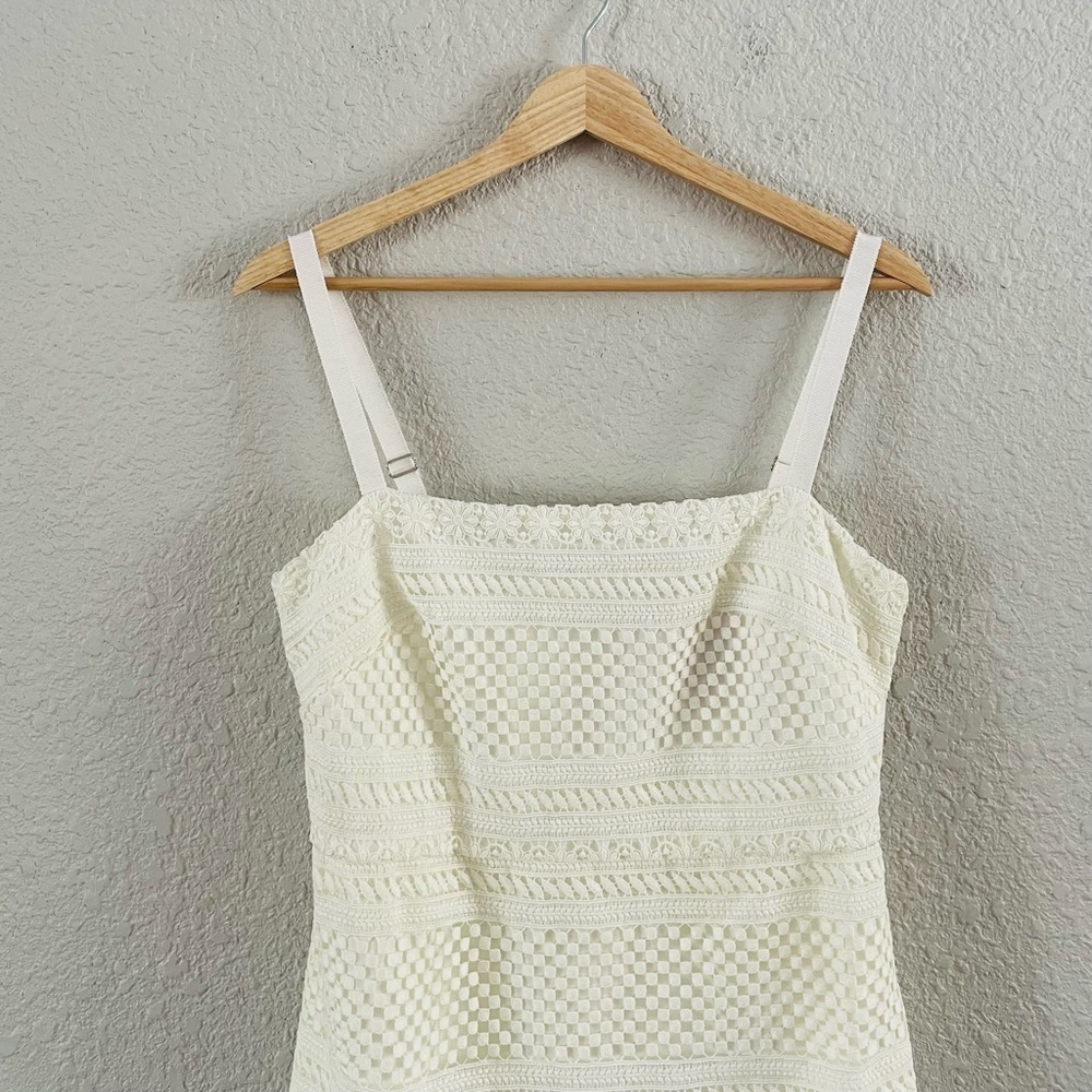 J. Crew Geometric Lace Midi Dress in Ivory NWT - Picture 10 of 14